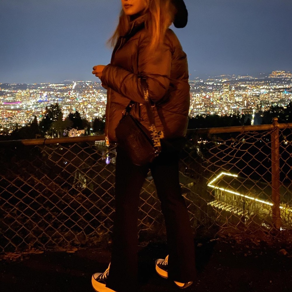 Mango shiny puffer coat in brown - Picture 5 of 6